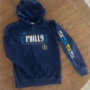NIKE Philadelphia Phillies BOYS navy blue club fleece long sleeve hoodie